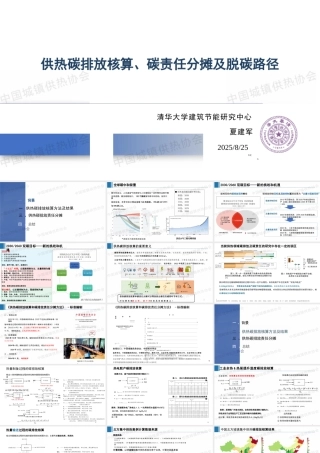 清华大学 夏建军：供热碳排放核算、碳责任分摊及脱碳路径