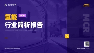 嘉世咨询：2025中国氢能行业简析报告