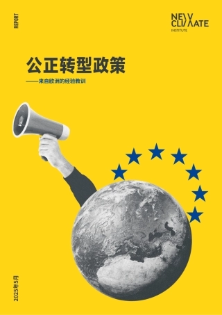 中德气候合作：公正转型政策——来自欧洲的经验教训