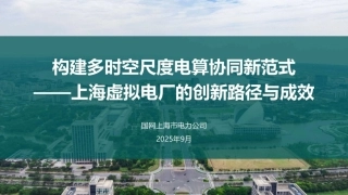 国网上海：构建多时空尺度电算协同新范式——上海虚拟电厂的创新路径与成效