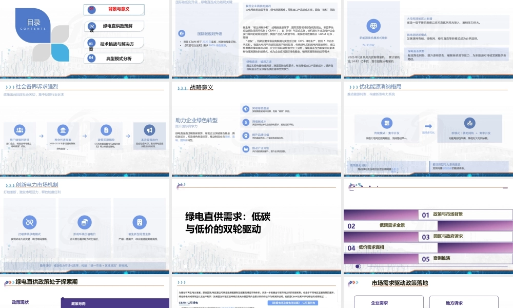 2025绿电直供、直连技术交流课件