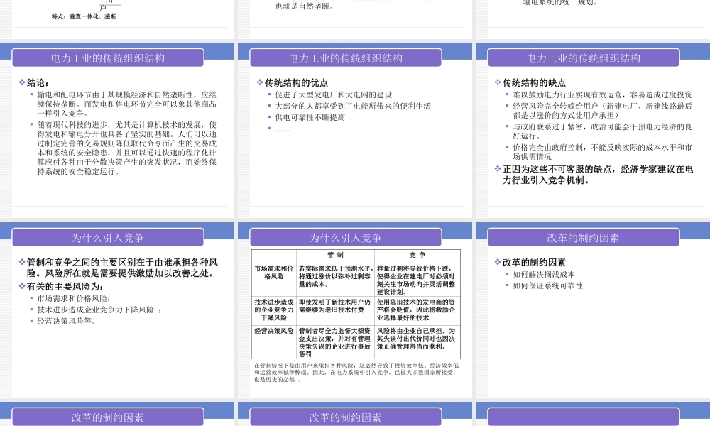 电力经济学基础-电力市场模式及交易方式