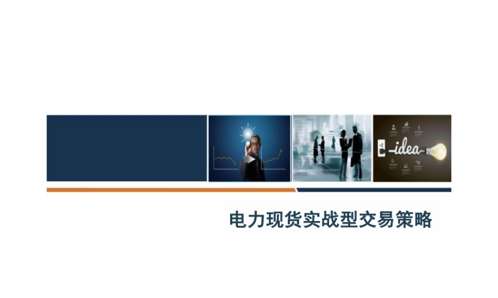 电力现货实战型交易策略