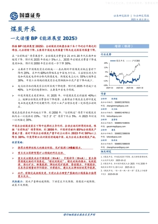 国盛证券：一文读懂BP《能源展望2025》