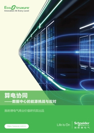 施耐德电气：算电协同——数据中心的能源挑战与应对