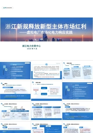 02浙电中心PPT：浙江新规释放新型主体市场红利