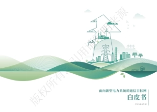 面向新型电力系统的通信目标网白皮书