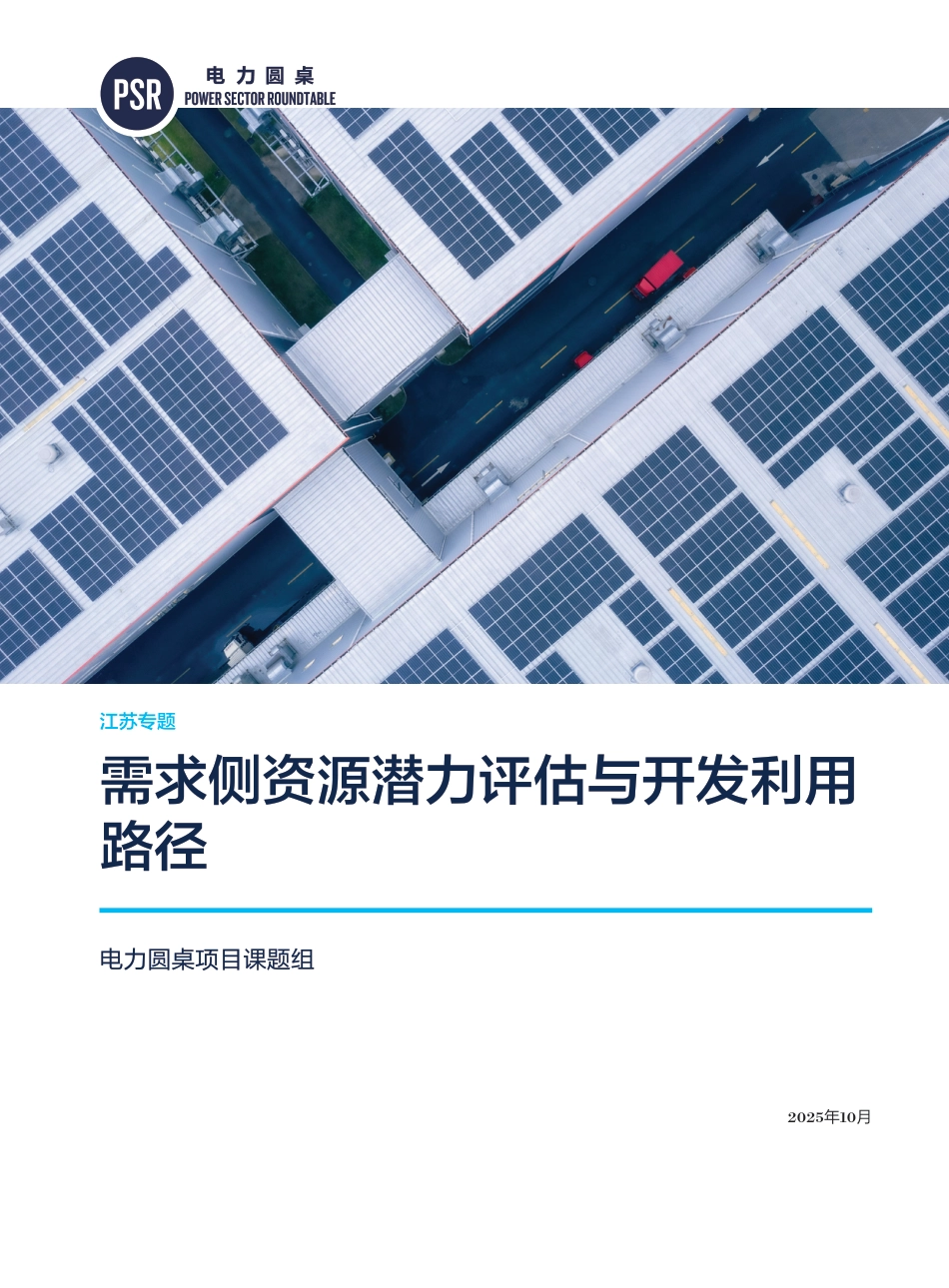电力圆桌:需求侧资源潜力评估与开发利用路径_第1页
