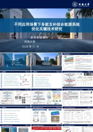不同应用场景下多能互补综合能源系统优化关键技术研究