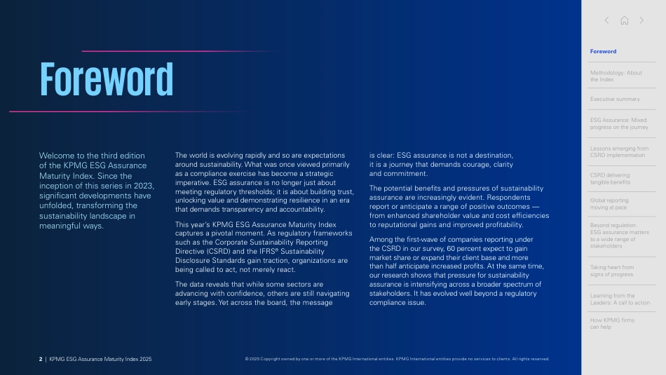 毕马威2025年环境、社会与治理鉴证成熟度指数 (1)_第2页