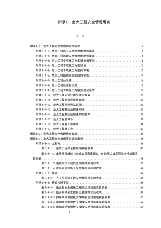 附录E：危大工程安全管理用表