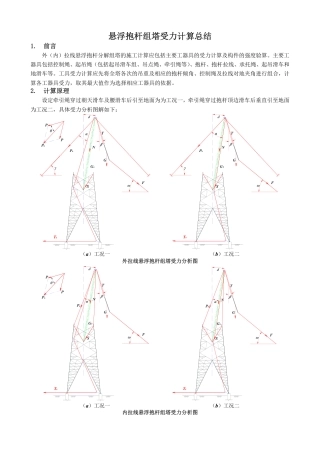悬浮抱杆组塔受力计算总结