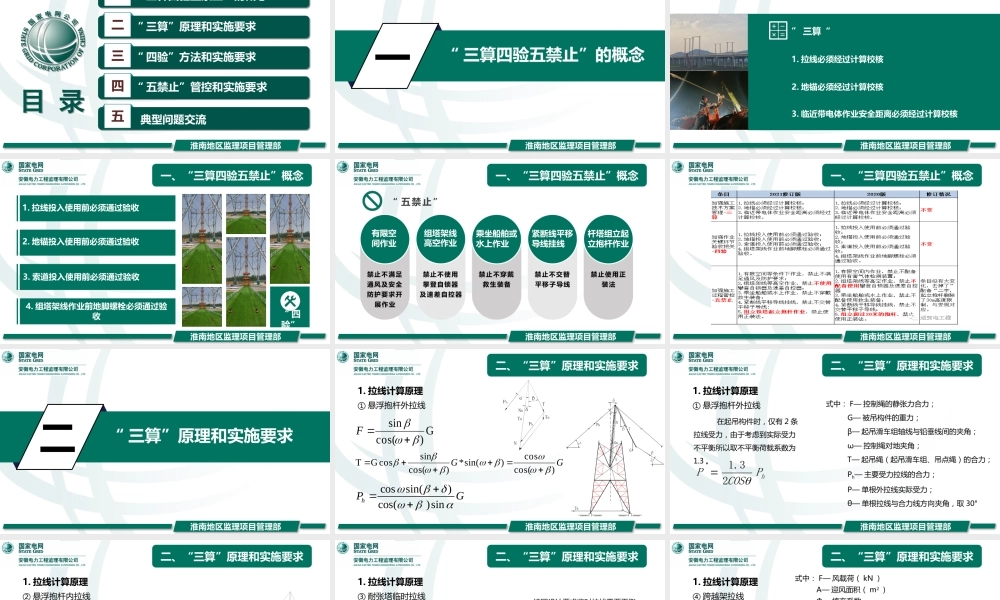 “三算四验五禁止”安全强制措施培训课件(国网)