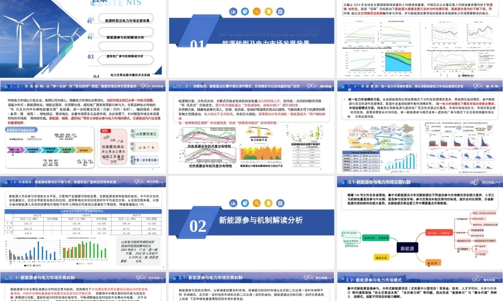 清大科越PPT：新能源与虚拟电厂交易运营关键技术及实践