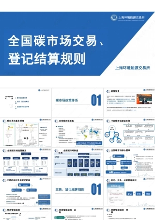 上海环交所PPT：全国碳市场交易、登记结算规则