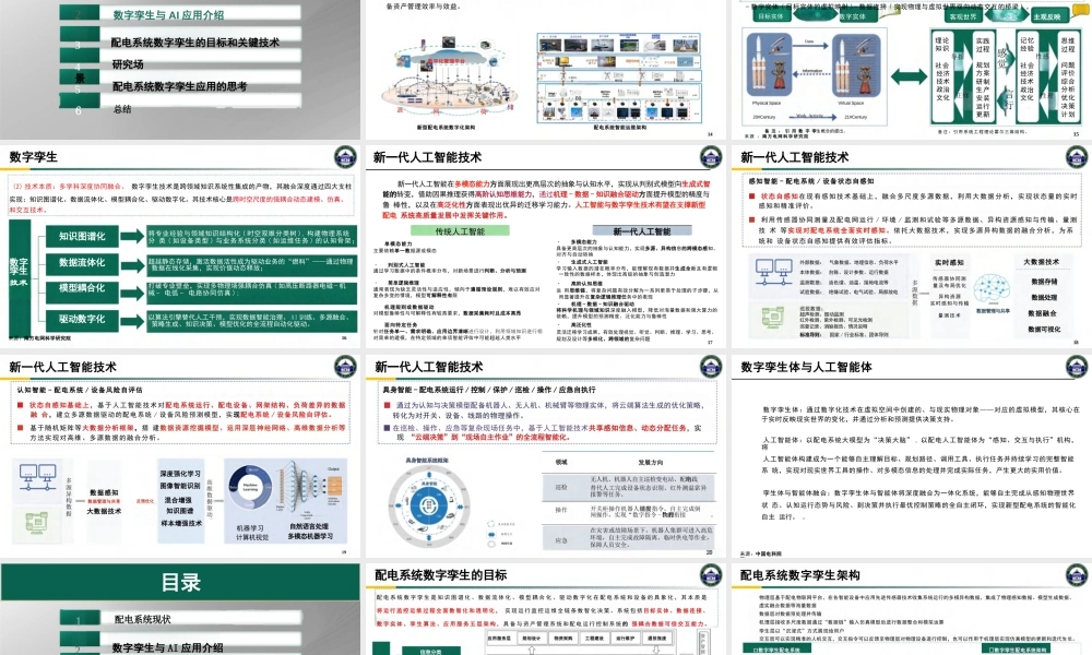 武汉大学 董旭柱77页PPT:数字孪生在配电系统的应用思考
