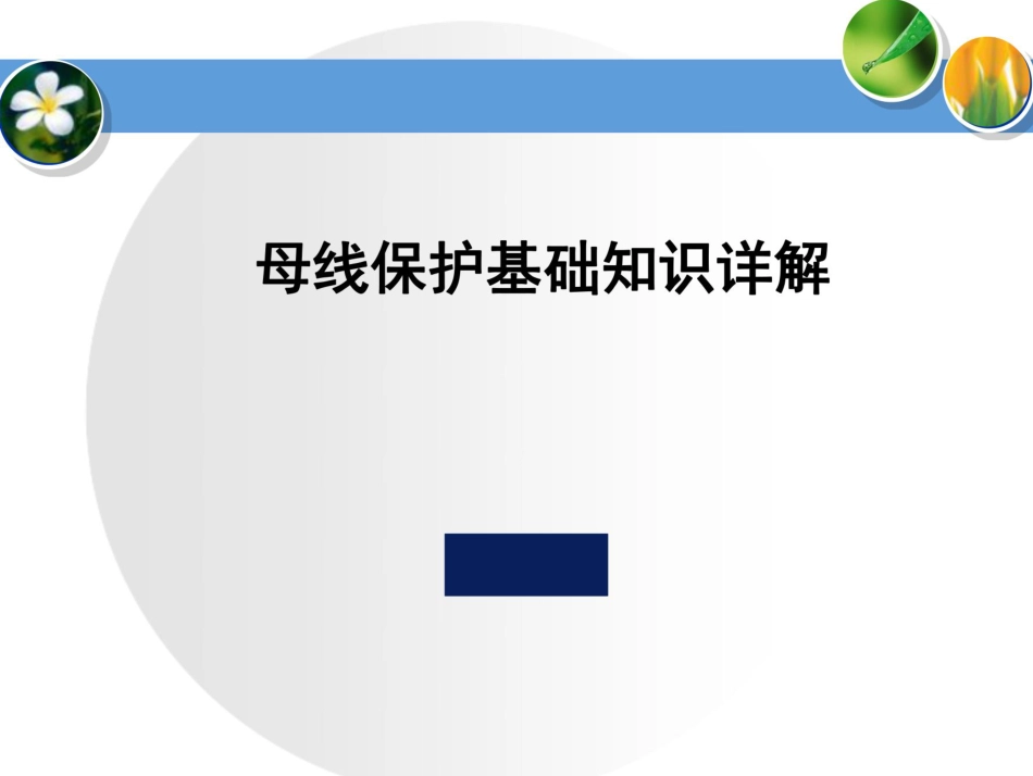 母线保护基础知识详解_第1页