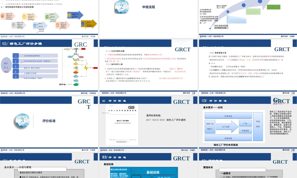 43页PPT：2025绿色工厂评价项目培训&启动
