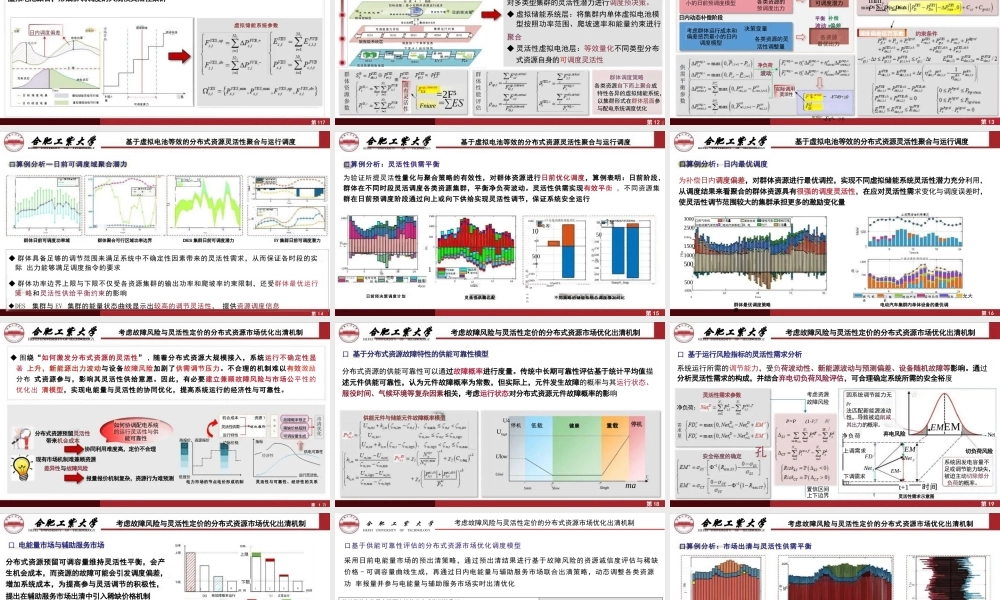 合肥工业大学 杨贺钧PPT:新型配电系统分布式资源灵活性聚合与市场模式