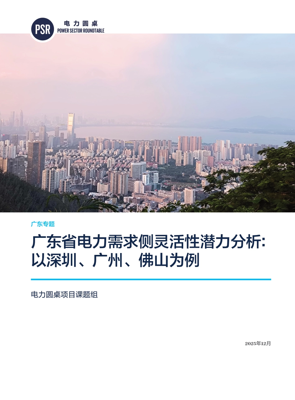 自然资源保护协会NRDC:广东省电力需求侧灵活性潜力分析:以深圳、广州、佛山为例_第1页