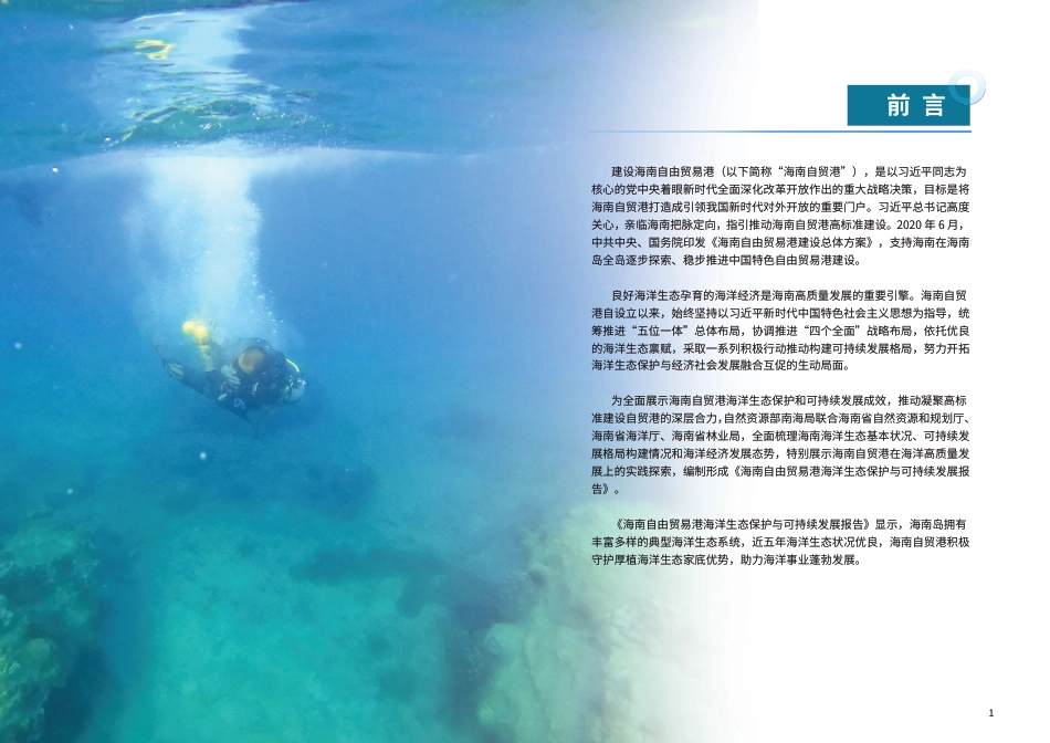 自然资源部海南局：海南自由贸易港海洋生态保护与可持续发展报告.pdf_第3页