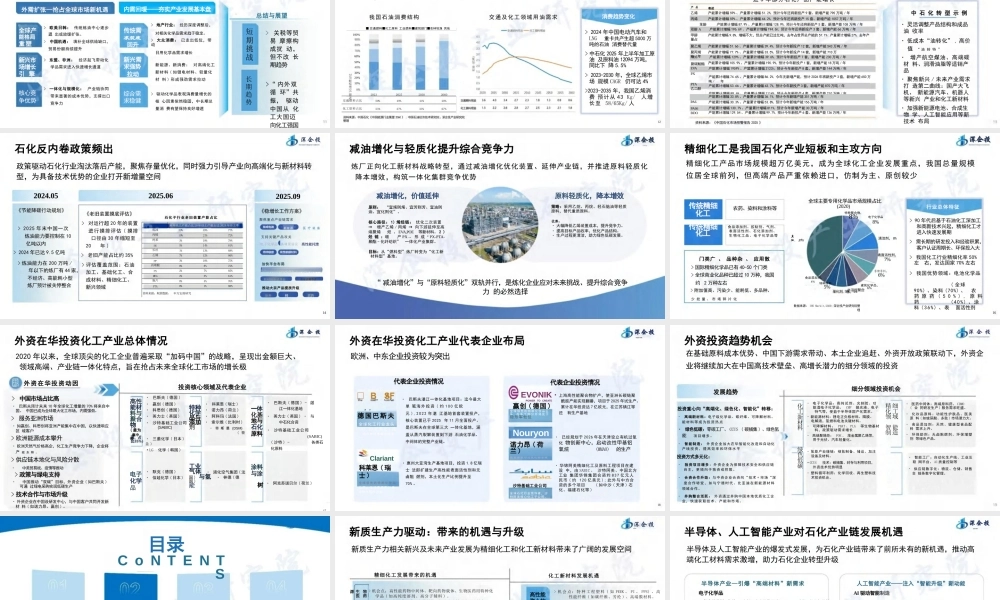 深企投55页PPT：绿色石化区转型升级与精细化工-化工新材料产业布局思路方向