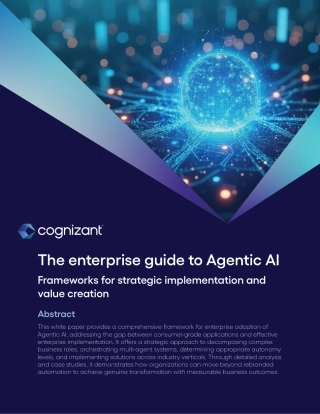 英文版：cognizant：企业级智能体式AI实施指南白皮书