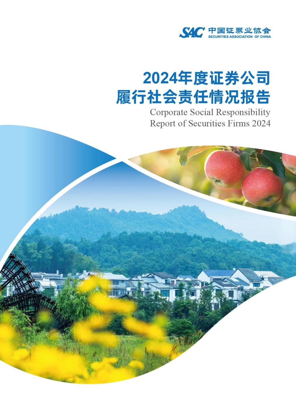 中国证券业协会：2024年度证券公司履行社会责任情况报告_第1页