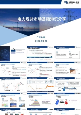 南方电网PPT：电力现货市场基础知识分享
