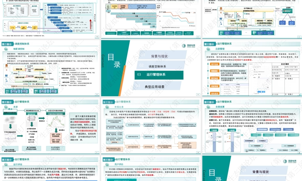 国家电网PPT：省级虚拟电厂调度控制体系建设实践