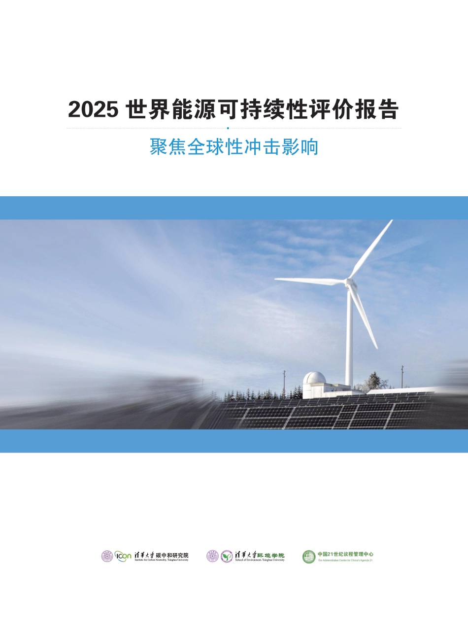 清华大学:2025世界能源可持续性评价报告——聚焦全球性冲击影响_第3页