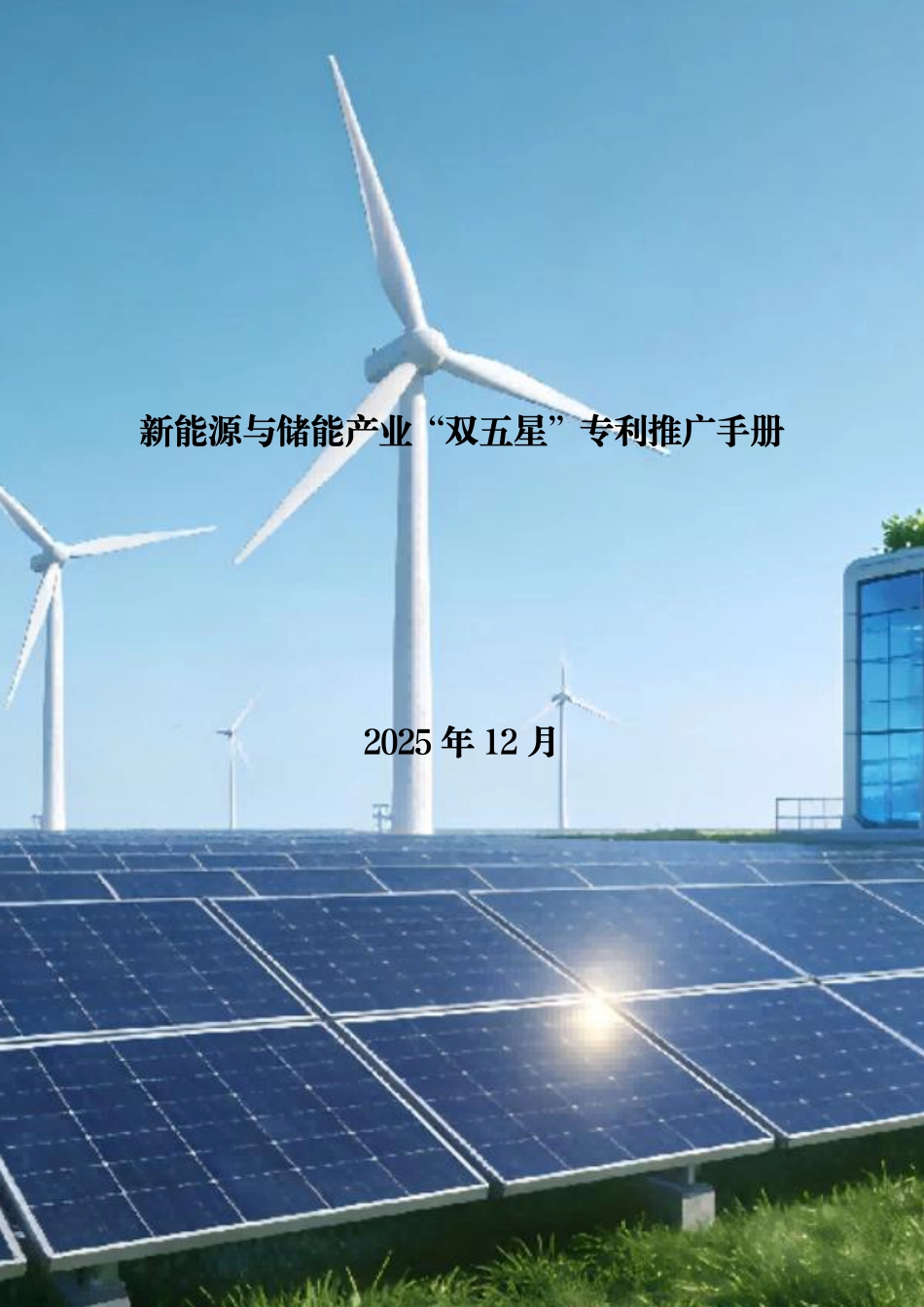 广西知识产权交易中心：新能源与储能产业“双五星”专利推广手册_第1页