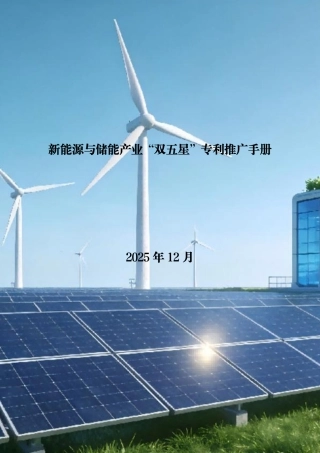 广西知识产权交易中心：新能源与储能产业“双五星”专利推广手册