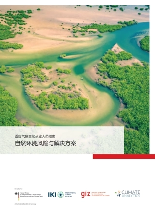 【中文版】适应气候变化从业人员指南：自然环境风险与解决方案