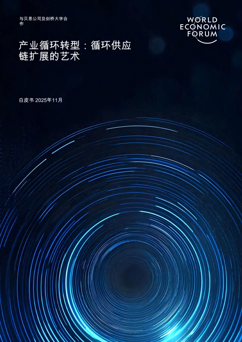 【英译中】世界经济论坛WEF：产业循环转型：循环供应链扩展的艺术_第1页