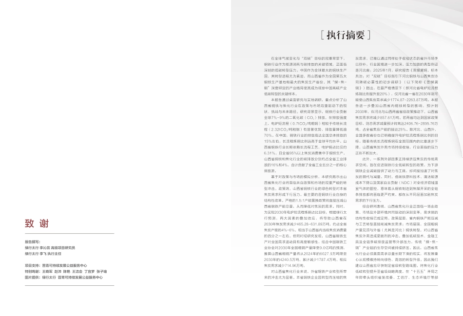 绿行太行：山西钢铁与焦化行业协同降碳调研_第2页