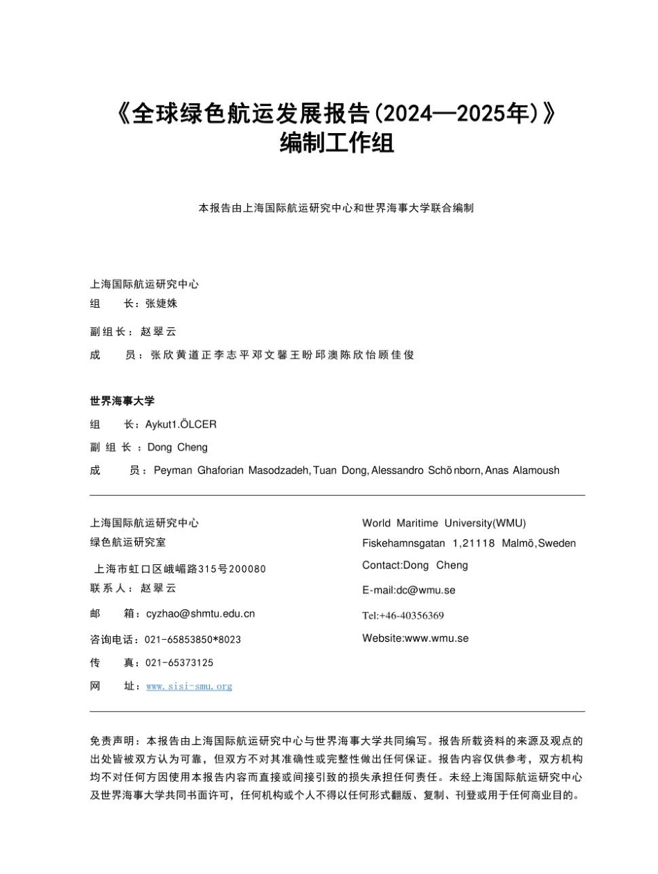 上海国际航运中心：全球绿色航运发展报告（2024-2025）_第2页
