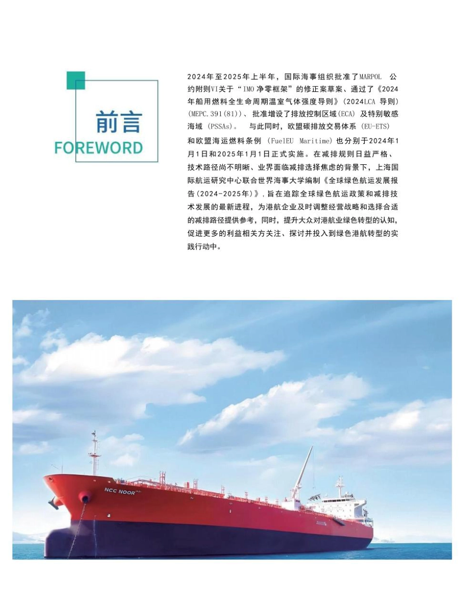 上海国际航运中心：全球绿色航运发展报告（2024-2025）_第3页