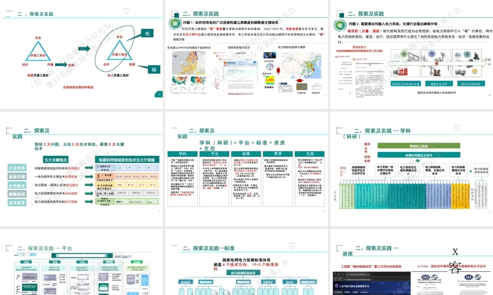 中国电科院PPT：电碳协同理论及技术探索与实践