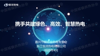 恒洋热电 PPT：携手共建绿色 高效 智慧热电