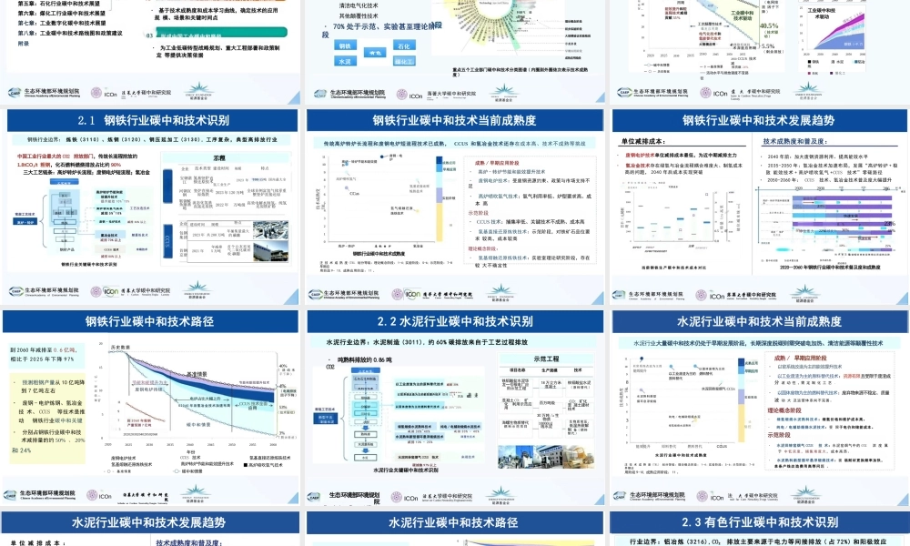 清华大学：中国碳中和目标下的工业低碳技术展望（PPT版）