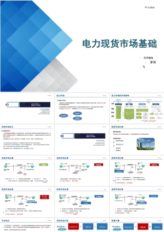 电力现货市场基础-培训课件