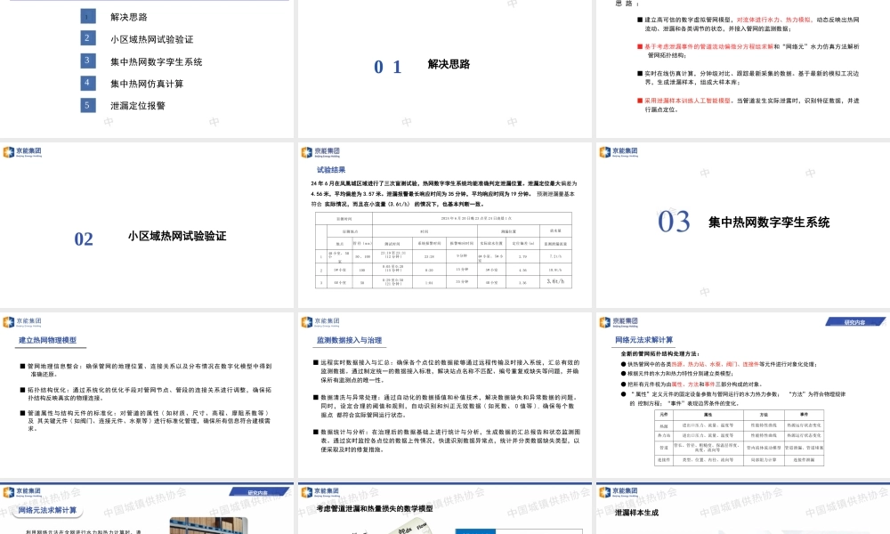 北京热力智控PPT：基于数字孪生技术的热力管网漏点定位研究
