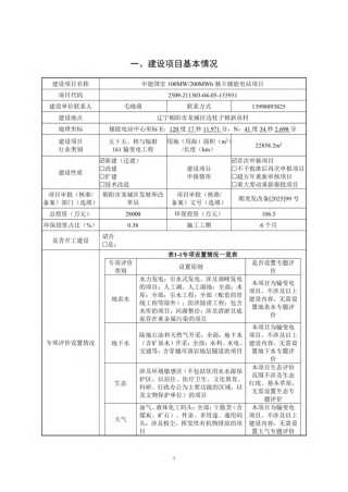 中能国宏100MW200MWh独立储能电站项目环评报告表