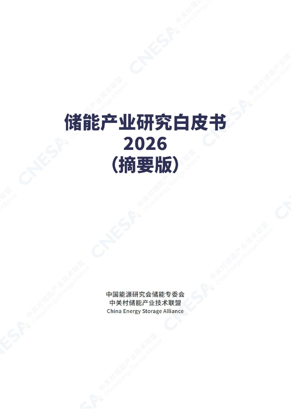 中关村储能产业技术联盟：储能产业研究白皮书2026（摘要版）_第2页