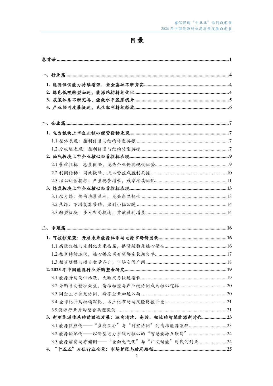 睿信咨询：2026年中国能源行业高质量发展白皮书_第3页