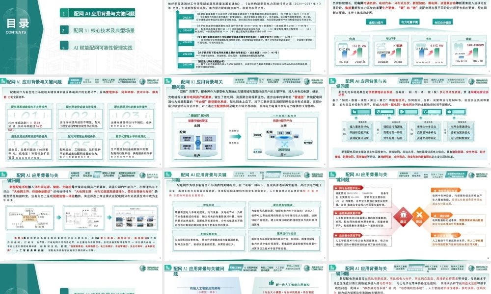 国家电网PPT:AI赋能配电网数字化转型—从状态感知到智能决策