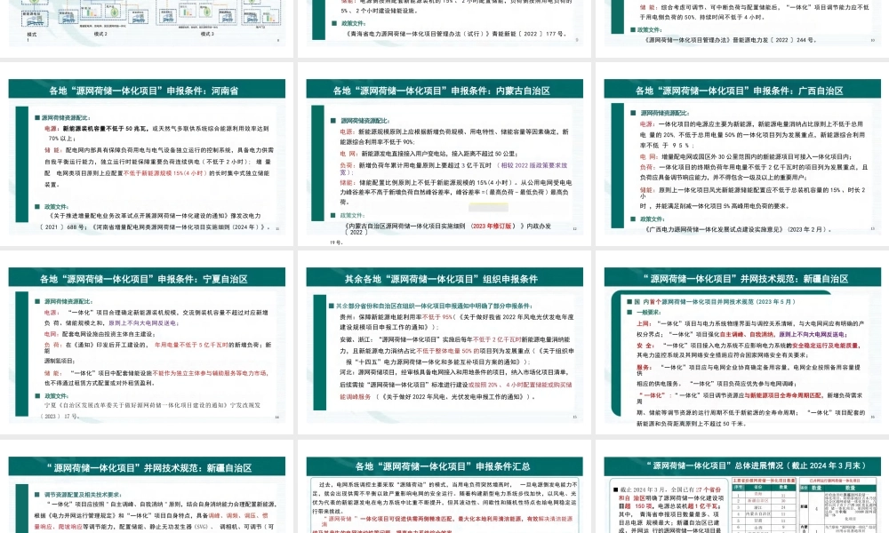 浙江大学PPT:源网荷储一体化项目的背景、现状与展望