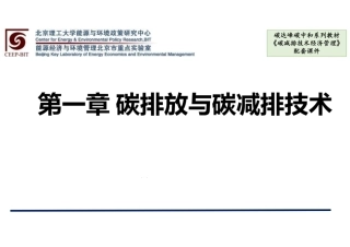 699页《碳减排技术经济管理》全套课件