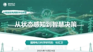 国家电网PPT：AI赋能配电网数字化转型—从状态感知到智能决策